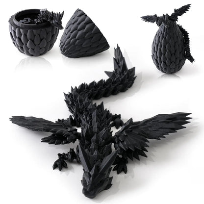 3D Printed Winged Dragon Egg – Articulated Dragon Desk Toy