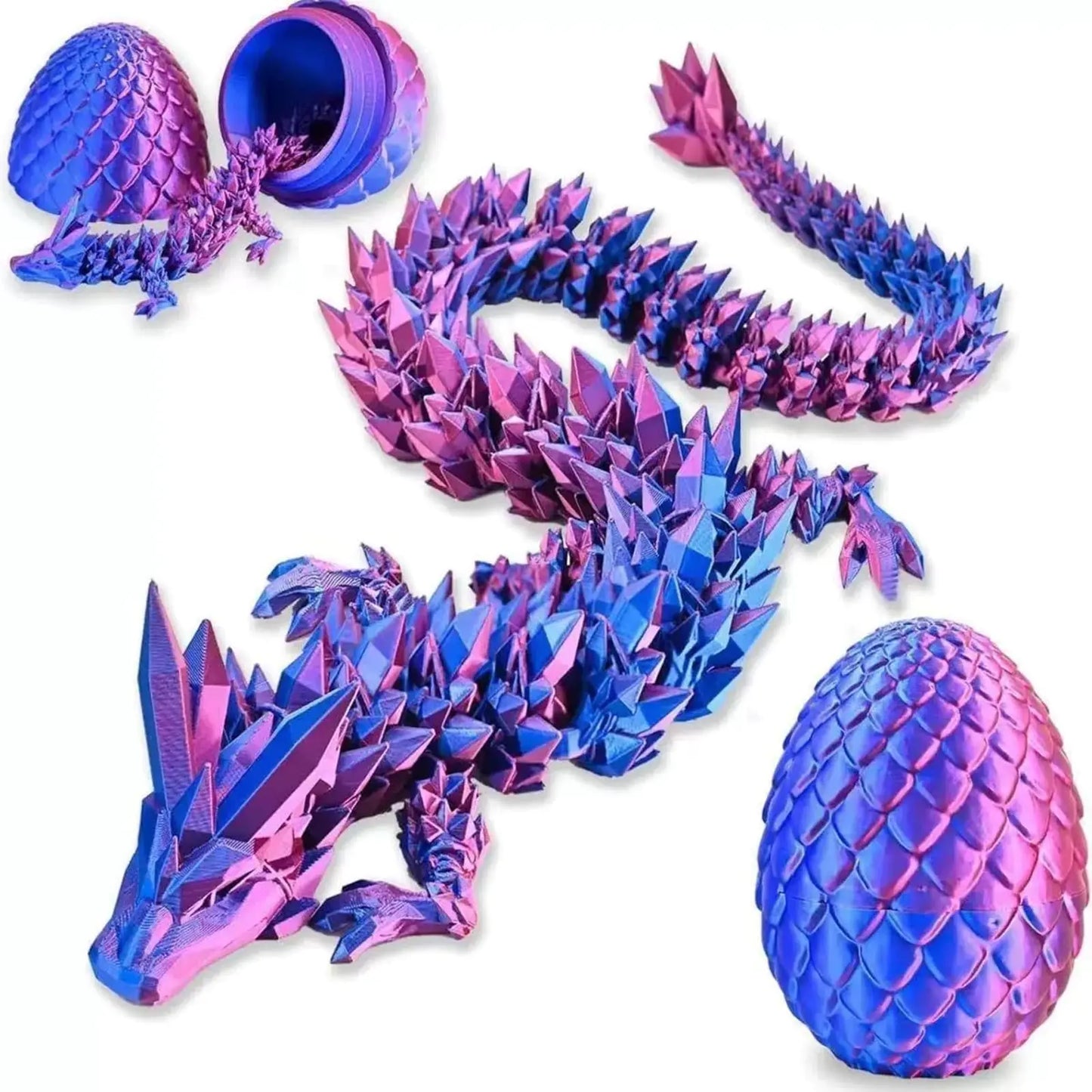Articulated Dragon Egg – 3D Printed Fantasy Collectible (11.8”)